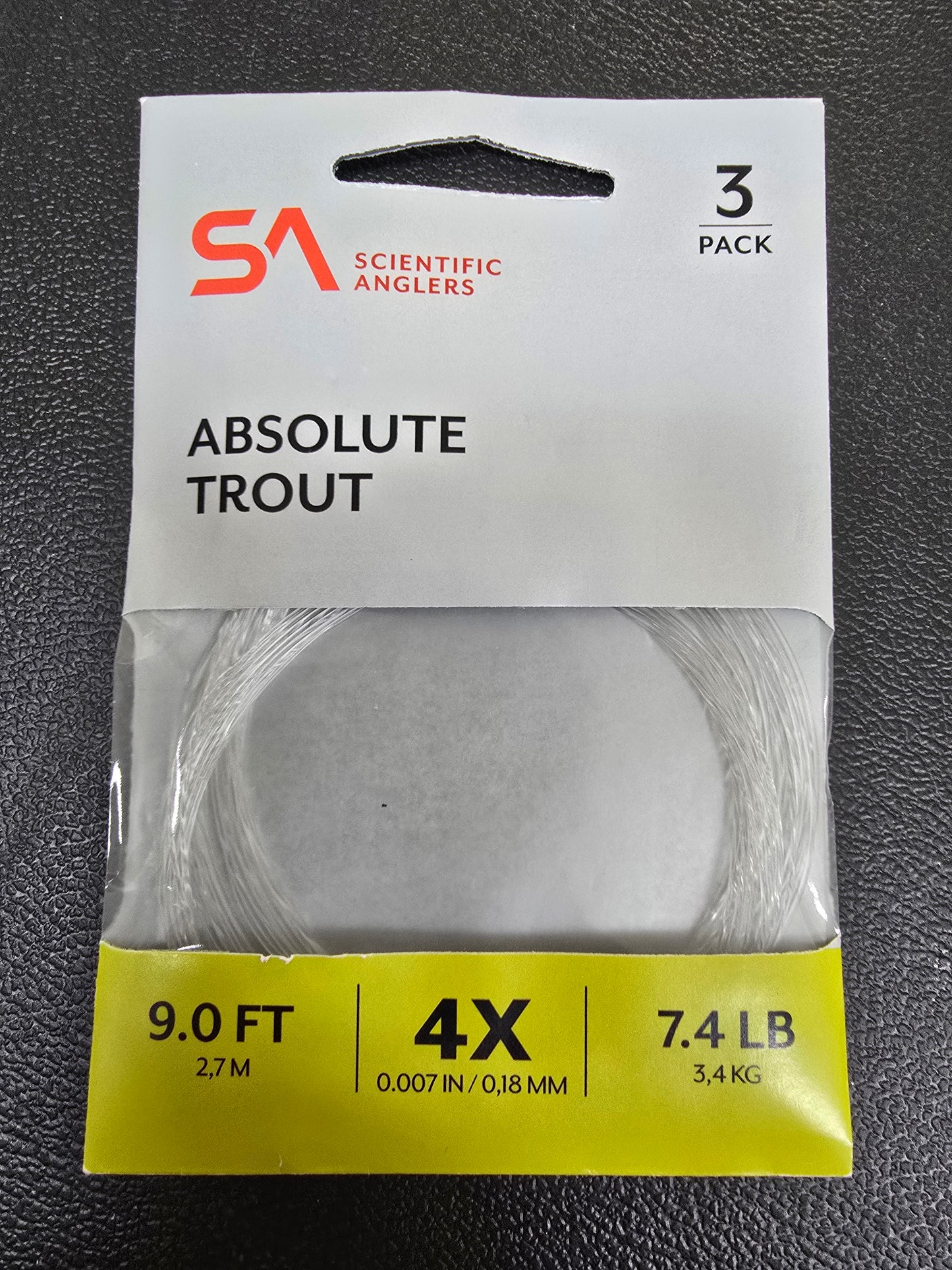 SA Absolute Trout 9ft Leaders 3 pack
